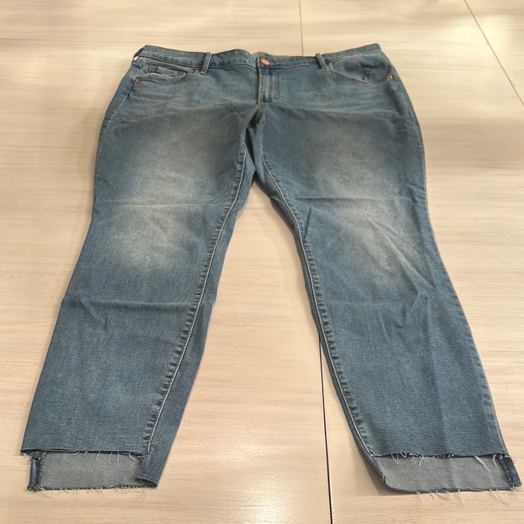 Blue Distressed Jeans Old Navy Size 18